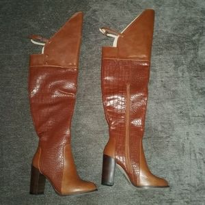 Leila Stone Over The Knee Boots Size 6- NEW